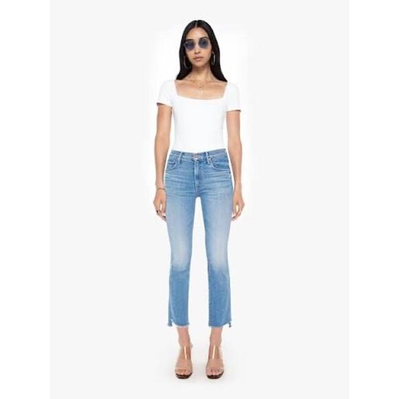 Brand new mother the insider crop step fray out of the blue 26